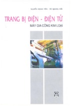 Trang bị điện, điện tử máy gia công kim loại   nxb giáo dục