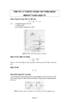 Tóm tắt lý thuyết và bài tập phần diode môn kỹ thuật điện tử