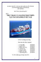 Tiểu luận thực trạng và giải pháp phát triển vận tải container ở việt nam