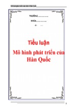 Tiểu luận__mô hình phát triển của hàn quốc_