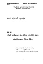 Xuất khẩu sức lao động việt nam vào khu vực đông bắc á