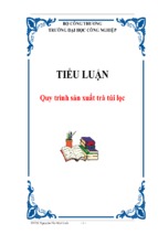 Tiểu luận_ quy trình sản xuất trà túi lọc