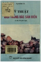 Kỹ thuật nuôi trồng đặc sản biển  tài liệu khuyến ngư  lương đình trung, ngô trọng lư, lê thị kim cúc