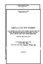 Xác định hàm lượng axit sorbic trong một số thực phẩm bằng phương pháp trắ quang dùng thuốc thử axit thiobarituric