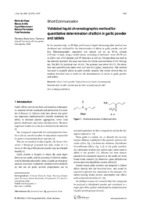 Validated liquid chromatographic method for quantitative determination of allicin in garlic powder and tablets