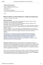 Ovid_ methods of measuring patient satisfaction in health care organizations