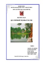 Tiểu luận bài quá trình đô thị hóa ở hà nội