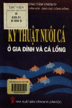 Kỹ thuật nuôi cá ở gia đình và cá lồng  đoàn quang sửu