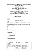 Bộ giáo án tiếng anh 8 chuẩn kiến thức mới 2016 2017   tiếng anh 8   văn thành nam