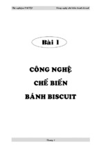 Công nghệ chế biến bánh biscuit   nhiều tác giả, 203 trang