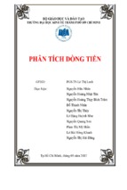 Tiểu luận_ phân tích dòng tiền