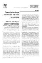 Transglutaminase and its use for food processing