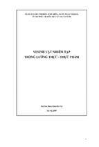 đhbk.vi sinh vật nhiễm tạp trong lương thực thực phẩm (nxb hà nội 2009)   nguyễn thị hiền, 117 trang