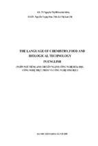 Ngôn ngữ tiếng anh chuyên ngành công nghệ hóa học, công nghệ thực phẩm & công nghệ sinh học   nguyễn thị hiền, 163 trang