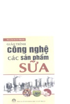 Giáo trình công nghệ các sản phẩm sữa (nxb khoa học kỹ thuật 2008)   lâm xuân thanh, 208 trang