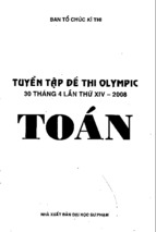 Tuyển tập đề thi olympic 30 tháng 4 lần thứ 14 2008 môn toán