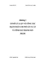 Chuyên đề kế toán chi phí sản xuất và tính giá thành sản phẩm tại công ty cổ phần bia và nước giải khát phú yên