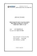 đề tài hoàn thiện tổ chức và quản lý kênh phân phối sản phẩm của công ty tnhh thương mại dịch vụ thiên an lộc