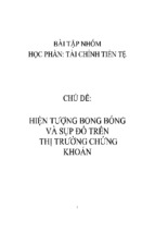 đề tài hiện tượng bong bóng và sụp đổ trên thị trường chứng khoán