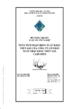 Phân tích hoạt động xuất nhập khẩu thủy sản của công ty cổ phần xuất nhập khẩu thủy sản caseamex