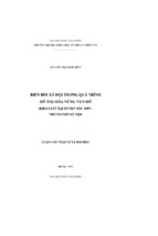 Biến đổi xã hội trong quá trình đô thị hóa vùng ven đô ( khảo sát tại huyện sóc sơn   thành phố hà nội)