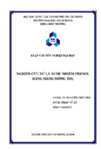 Nghiên cứu xử lý nước nhiễm phenol bằng màng mỏng tio2