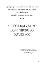 Khuếch đại và dao động thông số quang học