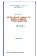 Nghiên cứu chế tạo màng ito bằng phương pháp phún xạ magnetron