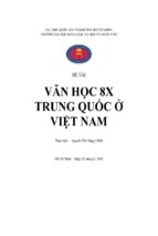 đề tài văn học 8x trung quốc ở việt nam