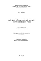 Phép biến đổi laplace rời rạc với phương trình sai phân