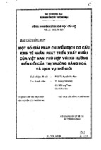 Một số phương pháp chuyển dịch cơ cấu kinh tế nhằm phát triển xuất khẩu của việt nam phù hợp với xu hướng biến đổi của thị trường hàng hóa và dịch vụ thế giới