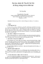 Dự báo nhiệt độ thủ đô hà nội sử dụng mạng nơron nhân tạo