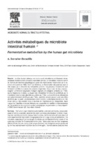 Fermentative metabolism by the human gut microbiota