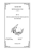 đề tài tiềm năng, định hướng phát triển du lịch vùng bắc trung bộ