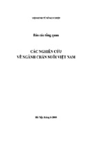 Báo cáo các nghiên cứu về ngành chăn nuôi việt nam