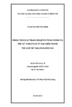 Phong trào đấu tranh đòi quyền tham chính của phụ nữ ở nhật bản từ sau chiến tranh thế giới thứ hai (1945) đến nay