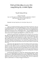 đánh giá hiệu năng của giao thức mạng không dây cá nhân zigbee