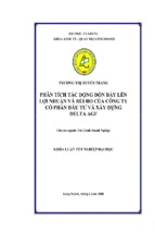 Khóa luận phân tích tác động đòn bẩy lên lợi nhuận và rủi ro của công ty cổ phần đầu tư và xây dựng delta agf