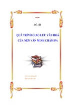 đề tài quá trình giao lưu văn hoá của nền văn minh chăm pa