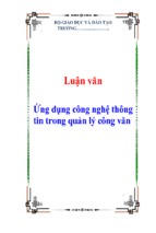 ứng dụng công nghệ thông tin trong quản lý công văn