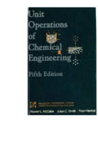 Unit operations of chemical engineering 5th mccabe and smith