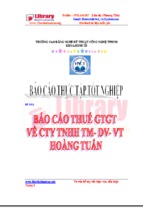 Báo cáo thuế gtgtvề công ty tnhh   tm dv tv hoàng tuấn