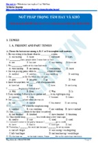 Ngữ pháp trọng tâm hay và khó (tài liệu ôn tập cho kì thi thpt quốc gia và kì thi đánh giá năn lực đại học quốc gia hà nội)