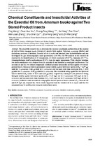 Chemical constituents and insecticidal activities of the essential oil from amomum tsaoko against two stored product insects