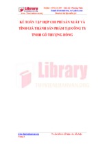 Kế toán tập hợp chi phí sản xuất và tính giá thành sản phẩm tại công ty tnhh gỗ thượng hồng