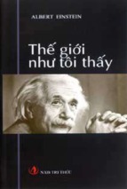 Thế giới như tôi thấy   albert einstein