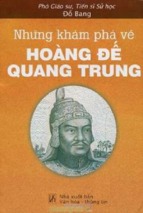 Những khám phá về hoàng đế quang trung