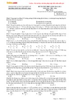 Bộ đề thi thử thpt quốc gia môn vật lý năm 2016 trường thpt nguyễn đức mậu, nghệ an (lần 2)