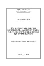 Luận văn ứng dụng phần mềm emp   test đổi mới kiểm tra đánh giá kết quả học tập của học sinh trong d