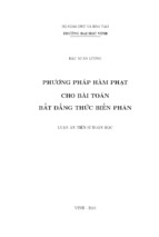 Phương pháp hàm phạt cho bài toán bất đẳng thức biến phân